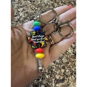 Thank You Gift for Autism‎ Teacher Autism Awareness Keychain Don't Judge
